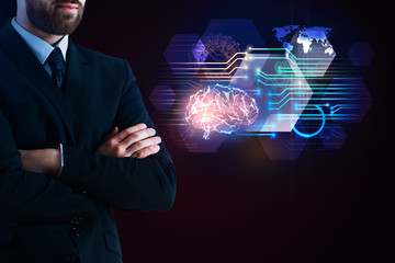 Wall Mural - artificial intelligence and innovation concept