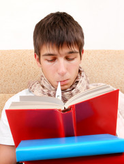 Poster - Sick Student with a Books