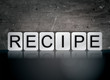 Recipe Concept Tiled Word