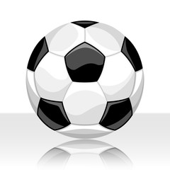 Soccer ball illustration on white background. Sports illustration