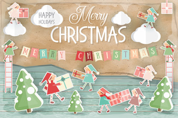 Sticker - Merry Christmas Greeting Card