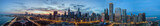 Fototapeta Miasto - Drone View on Chicago at Night