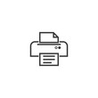© 200degrees - printer symbol icon. pixel perfect outline line style template.