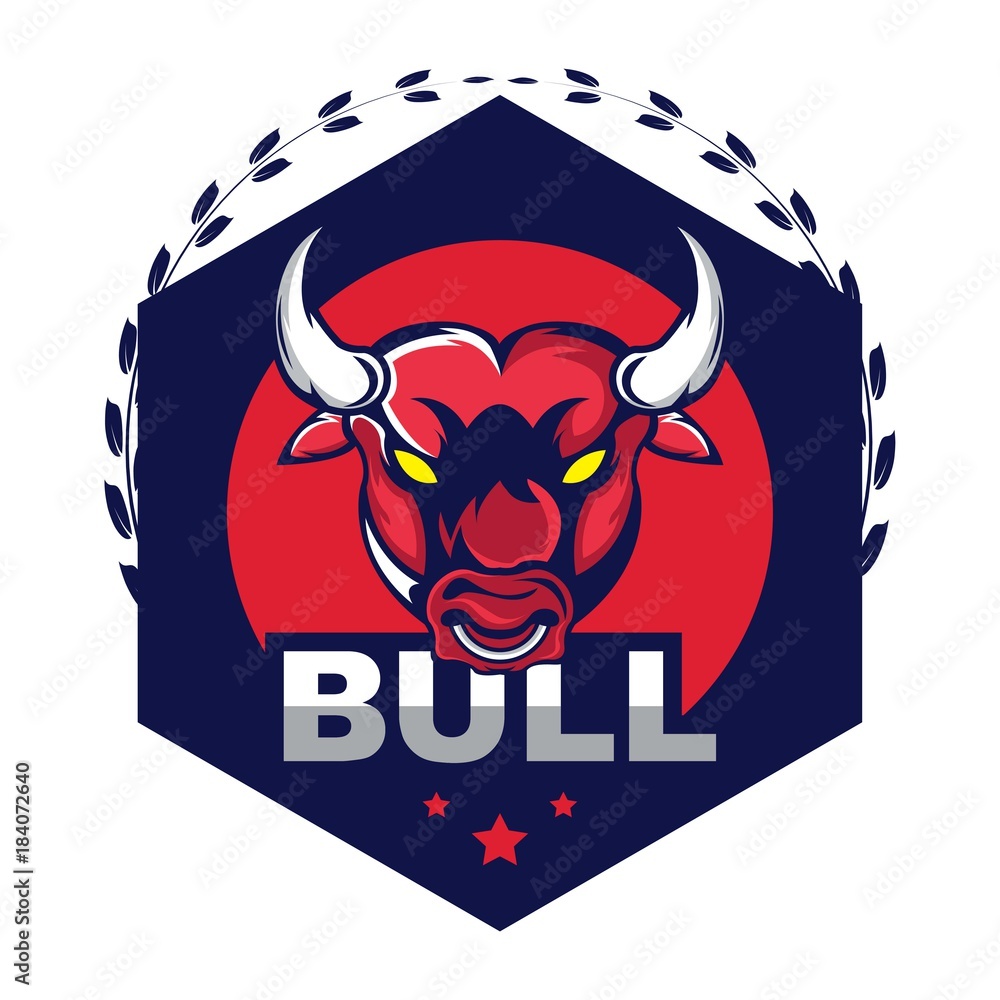 Bull logo design template Stock Vector | Adobe Stock
