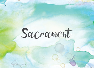 Canvas Print - Sacrament Concept Watercolor and Ink Painting