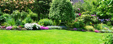 Gartenanlage Panorama Frühling