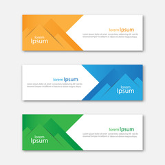 Wall Mural - set of abstract design banner template.