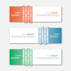 Wall Mural - set of abstract design banner template.