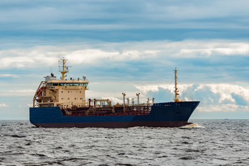 Poster - Blue cargo tanker ship