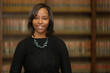 Portrait of a young attractive African American woman. Portrait of a woman lawyer.