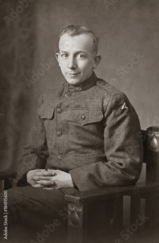 Fototapeta na szkło Żołnierz armii I wojny światowej