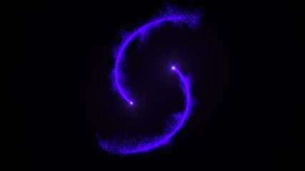 Wall Mural - opening intro flash light, lens flare, rotation particles. 3d rendering