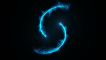 Wall Mural - opening intro flash light, lens flare, rotation particles. 3d rendering