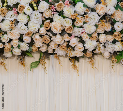 Flower Background Backdrop Wedding Decoration Rose Pattern Wall Flower Stock Photo Adobe Stock