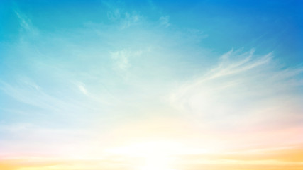 Wall Mural - world environment day concept: dramatic beautiful sky and clouds autumn sunset background.