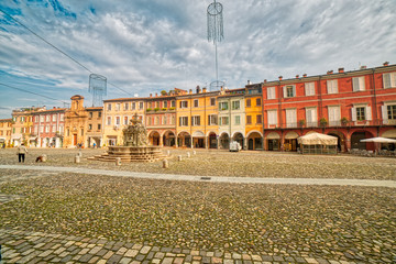 Canvas Print - main square of Cesena