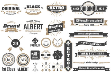 Wall Mural - vintage retro vector logo for banner