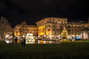 Wall Mural - Wiesbaden Innenstadt zur Weihnachtszeit