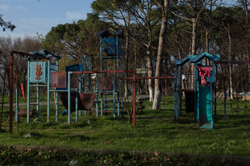 kid play park in Cardak in canakkale in Turkey