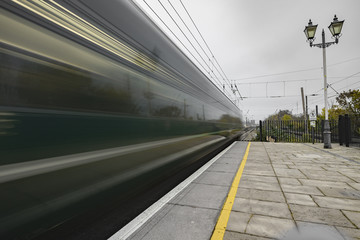 Speed train on the Great Western Mainline out of London