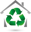Recycling, Haus, Ökohaus, Logo