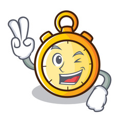 Sticker - Two finger chronometer character cartoon style