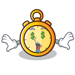 Sticker - Money eye chronometer character cartoon style