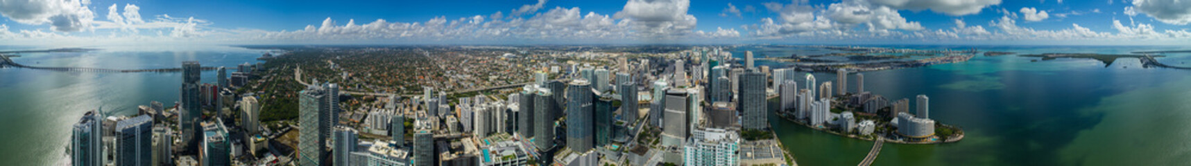 Amazing aerial Brickell Miami Florida large scale