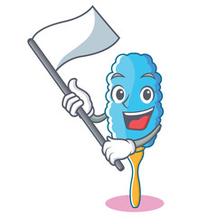 Sticker - With flag feather duster character cartoon