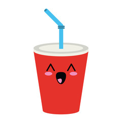 Poster - Soda in palstic cup cute kawaii cartoon