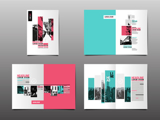 Wall Mural - annual report ,template layout design,  cover book. vector