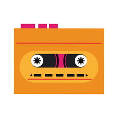 Poster - Old cassette recorder pop art colors icon vector illustration design