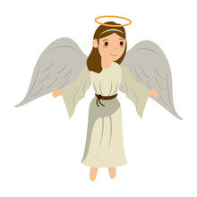 Beautiful Angel Cartoon Icon Vector Illustration Graphic Design