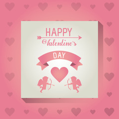 Wall Mural - Happy valentines day card vector illustration graphic design