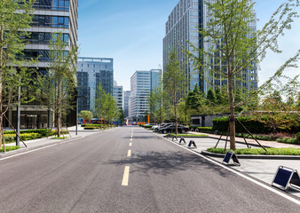 empty highway with cityscape and skyline of chongqing,China.