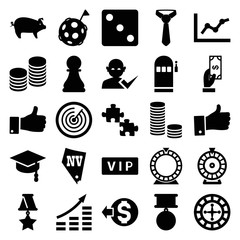 Sticker - Set of 25 success filled icons