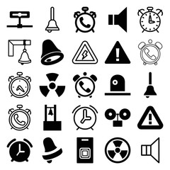 Sticker - Set of 25 alert filled and outline icons