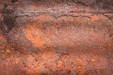 Wall Mural - Rusty metal texture or rusty metal background for interior design business. exterior decoration and industrial construction idea concept. Rusty metal is caused by moisture in the air.