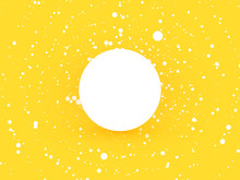 Abstract Yellow Circle Dots Background With White Label