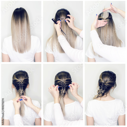 Simple Hairstyle Volume Plait On Straight Or Curly Hair Buy This