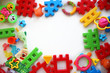 © dyageleva - Children's toys and accessorieson a White background.view from above