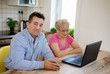 © agnieszka_marcinska - The senior couple surfing the internet with laptop computer