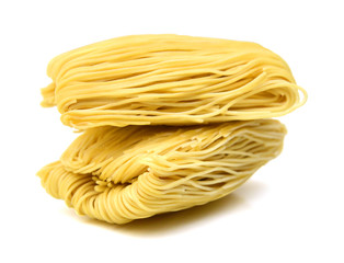 Wall Mural - Egg noodles on a white background