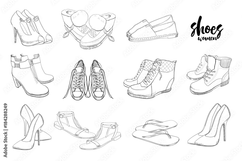 Image vectorielle Stock illustration of Set hand drawn graphic Men and ...