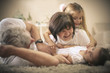© liderina - Little sisters have play with grandparents. On the move.