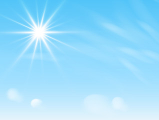 sun over blue sky
