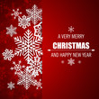 © artspace - Red Christmas background with snowflake