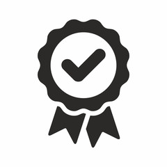 Approval check vector icon