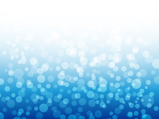 Wall Mural - Bokeh lights on blue background. Winter design. Blue abstract christmas background. Vector illustration