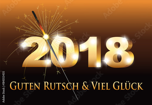 Guten Rutsch U Viel Gluck Silvester Karte Mit Wunderkerze